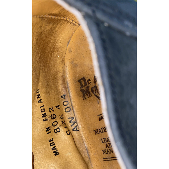 Vintage 90s Dr. Martens Mary Jane Nubuck Strap Shoes England Size 4 AW 004 - Picture 4 of 10